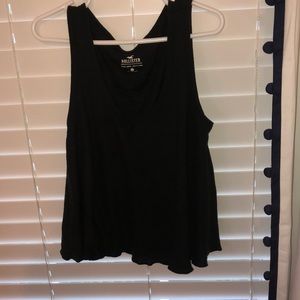 Black flowy tank